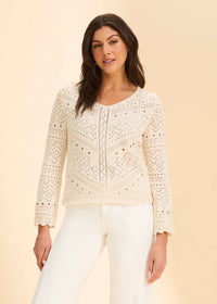 Fdj - Long Sleeve Pointelle Sweater