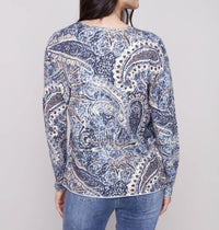Charlie B - V-neck Printed Sweater