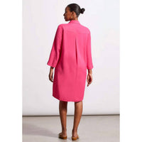 Tribal - Three-quarter Sleeve Mini Dress With Pockets