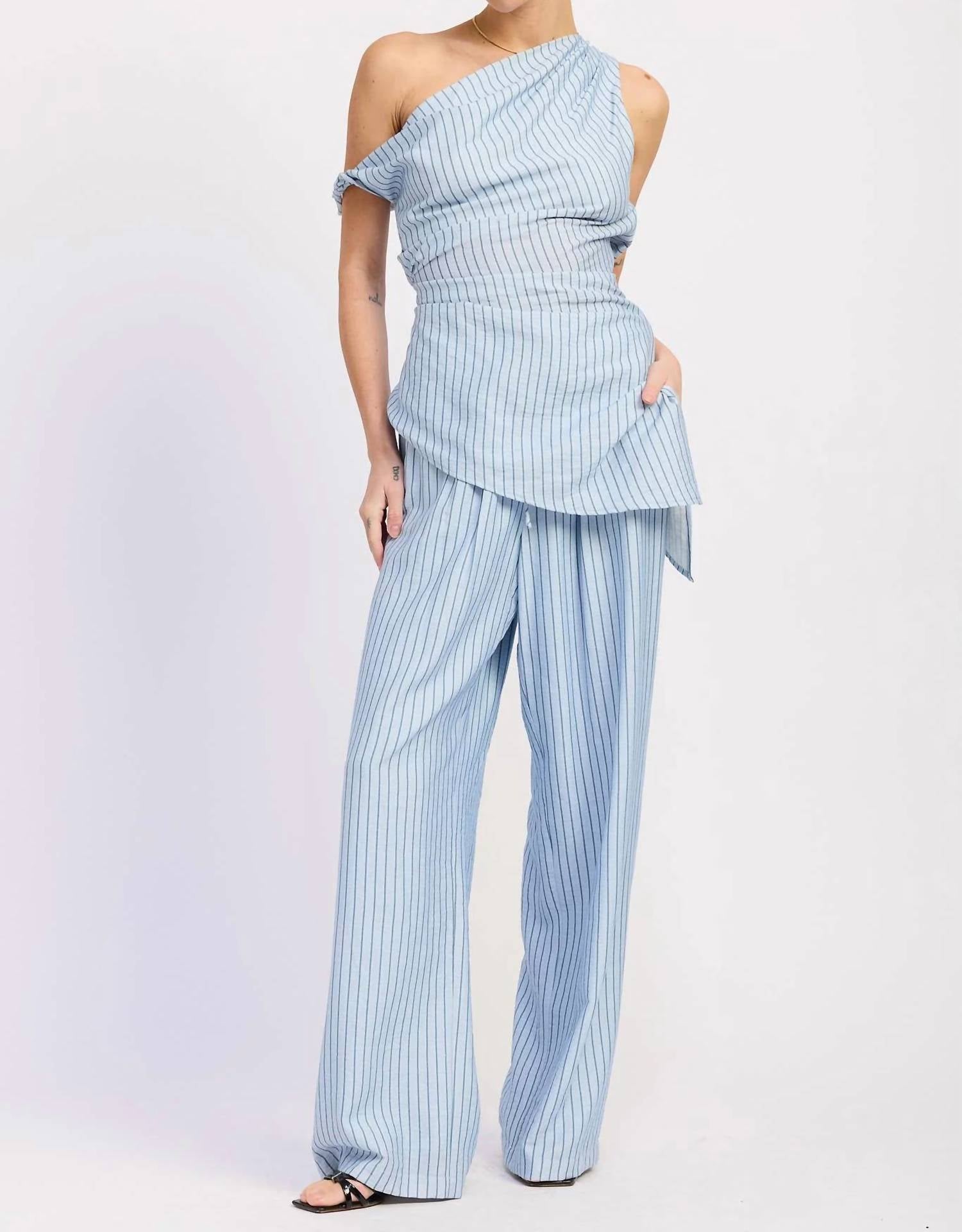 Emory Park - Wide Leg Pinstripe Pant