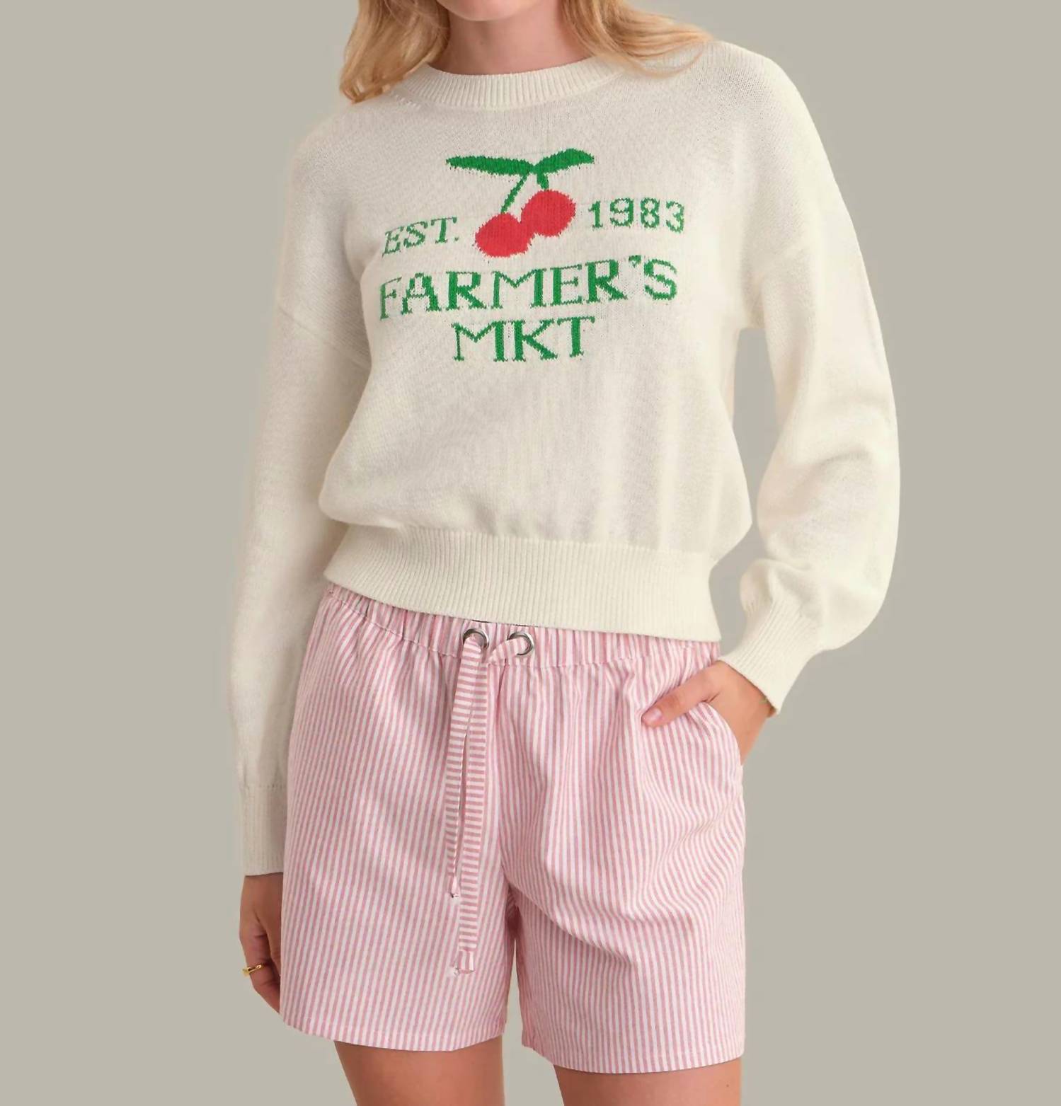 525 America - Clover Market Graphic Cotton Sweater
