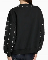 Cinq A Sept - Studded Sleeves Brandy Pullover Sweatshirt