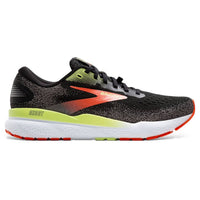 BROOKS Men's Ghost 16 Gtx Running Shoes in black manadarin red green - men's shoe
