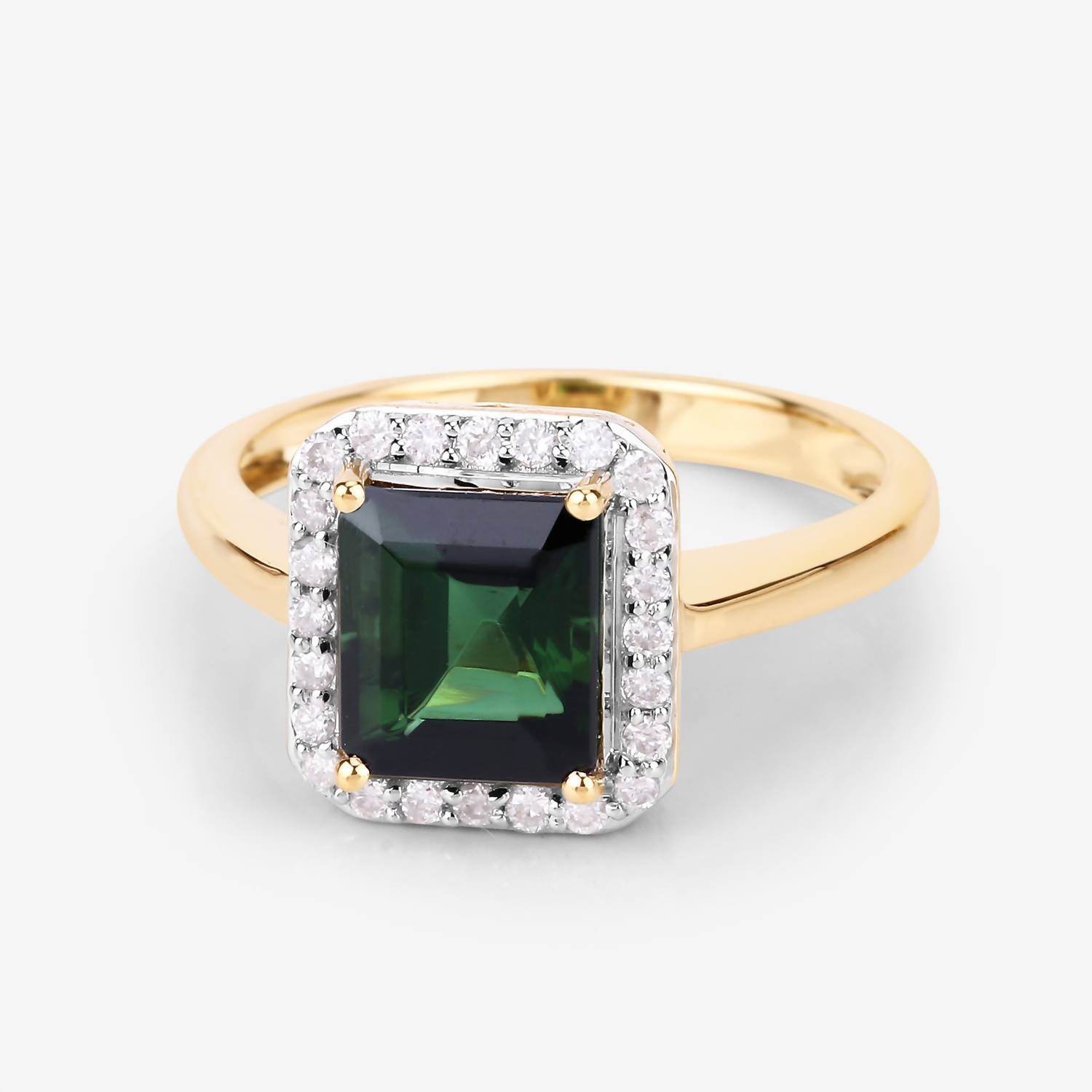 Diana M Jewels Women's Octagon Natural Tourmaline Fashion Ring (3.02 Ct) - Signature Plus in 14k yellow gold - women's jewelry - detail view
