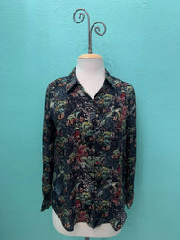 Apny - Women's Long Sleeve Buttondown Blouse