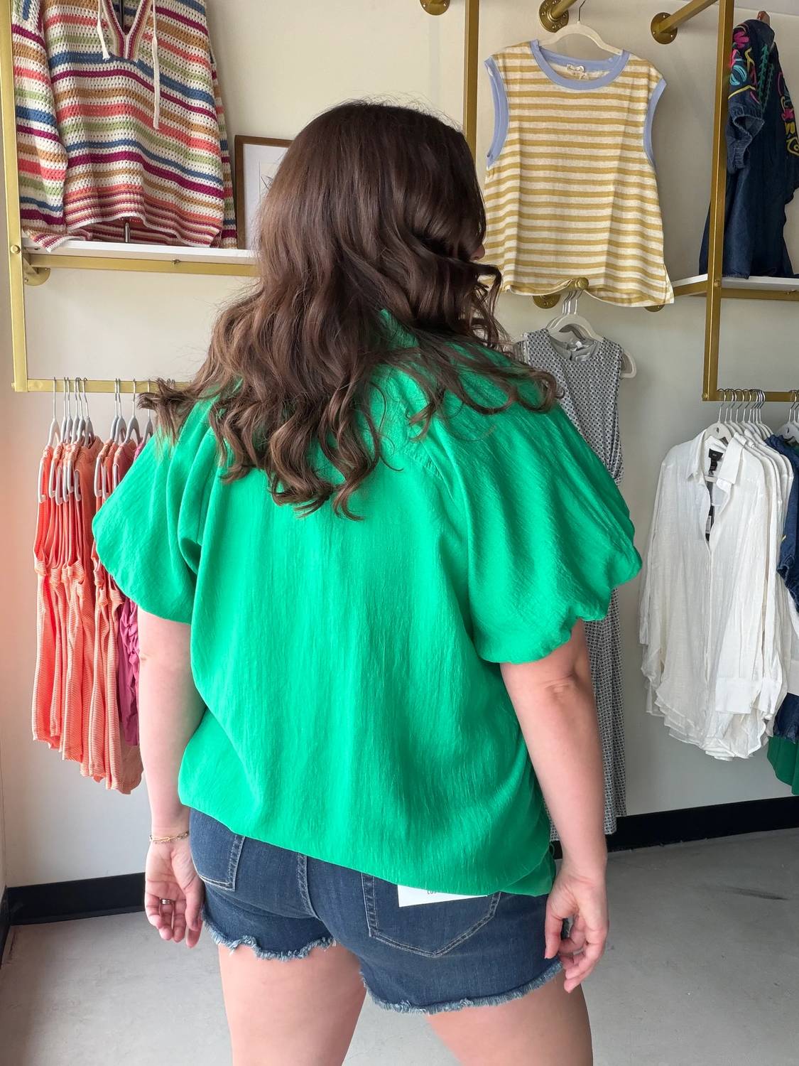 Umgee - Women's V Neck Blouse