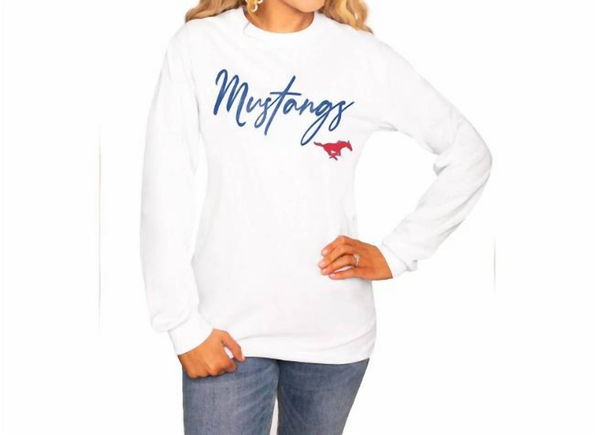 Gameday Couture - SMU Long Sleeve Crew Tee