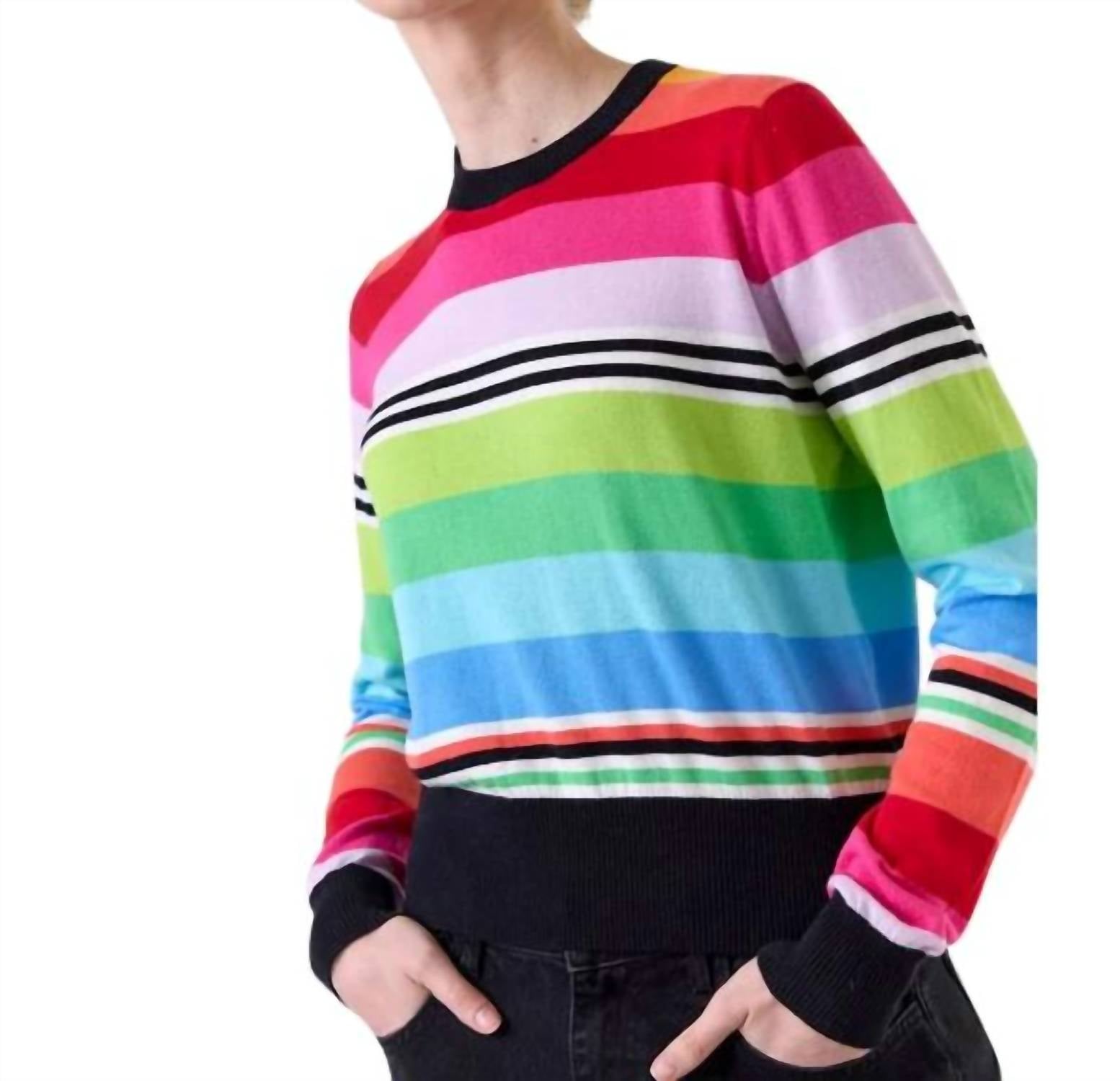 Brodie Cashmere - Ivy Stripe Crew Top