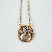 Bella Vita Jewelry - Women's Flower Pot Necklace