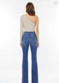 Kancan - High Rise Flare Leg Jeans