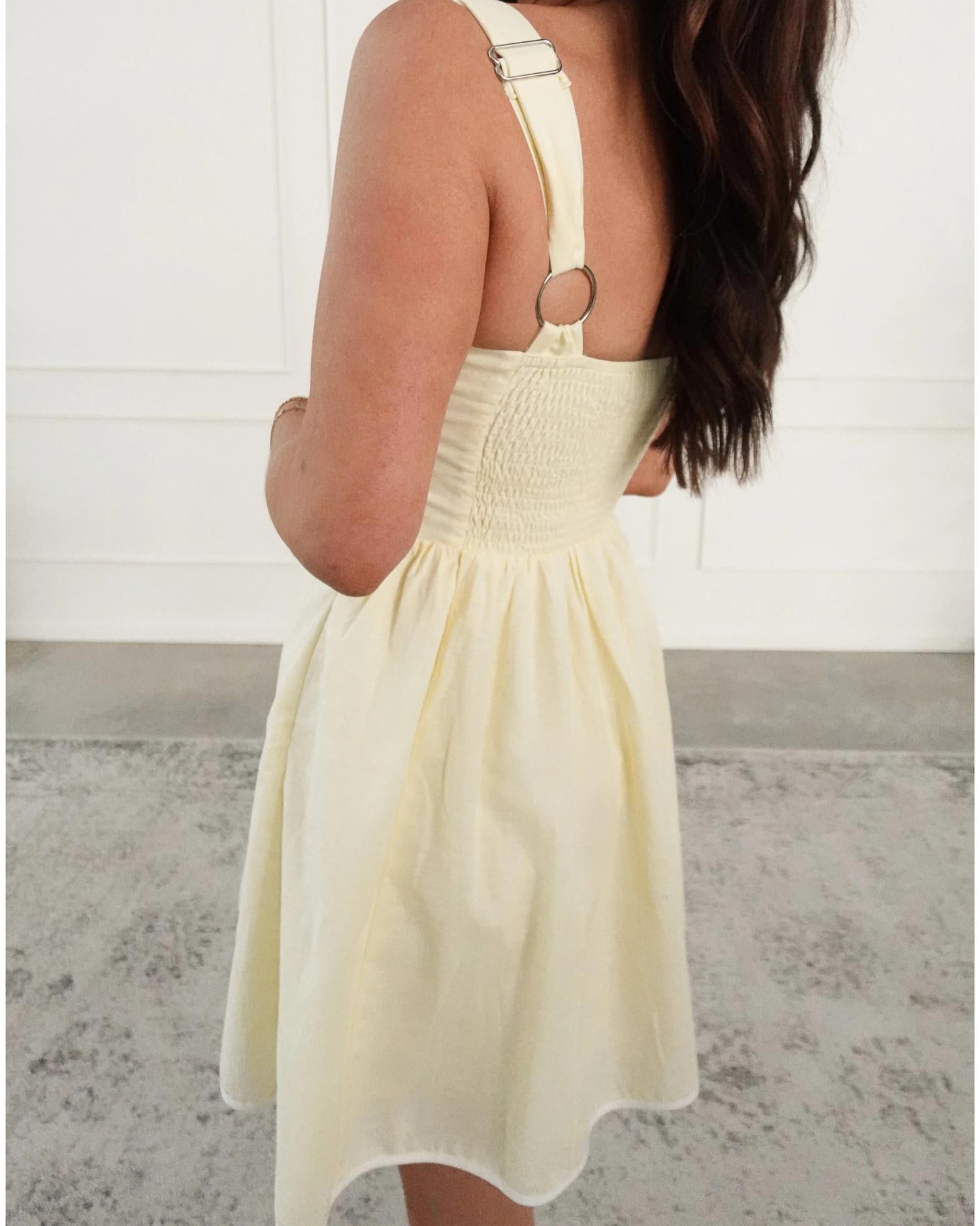 Strut & Bolt - Square Neck Linen Dress
