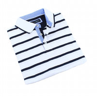 Eight X - Striped Polo With Trim