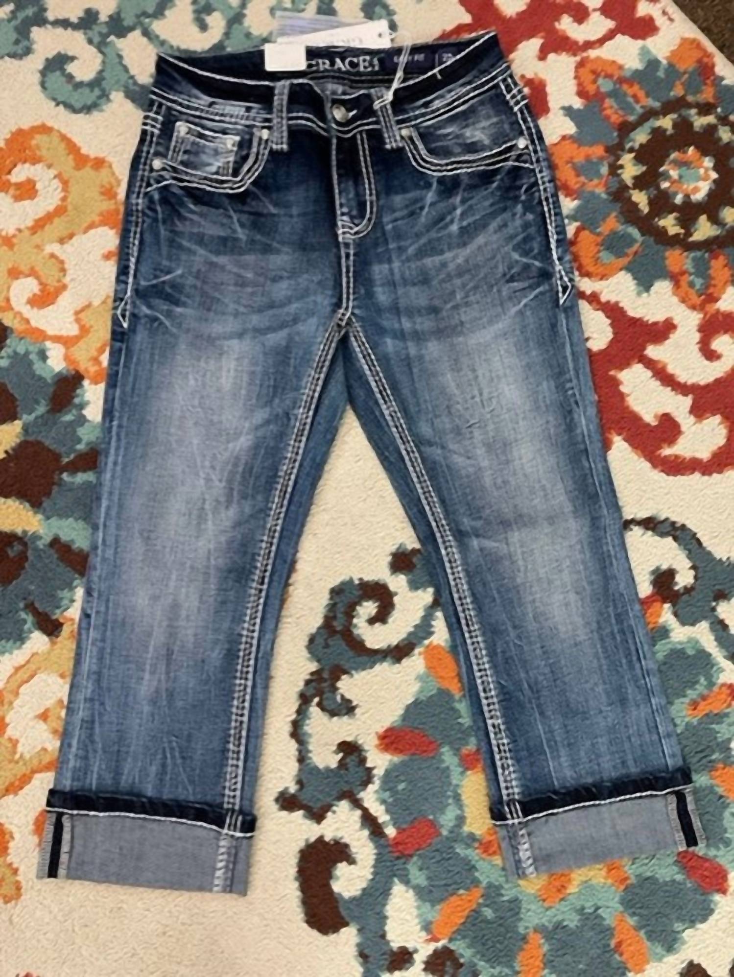 Grace In La - Women's Easy Fit Capri Jean