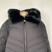 Michael Kors - Women's Faux Fur Trim Hooded Puffer Full Zip Coat