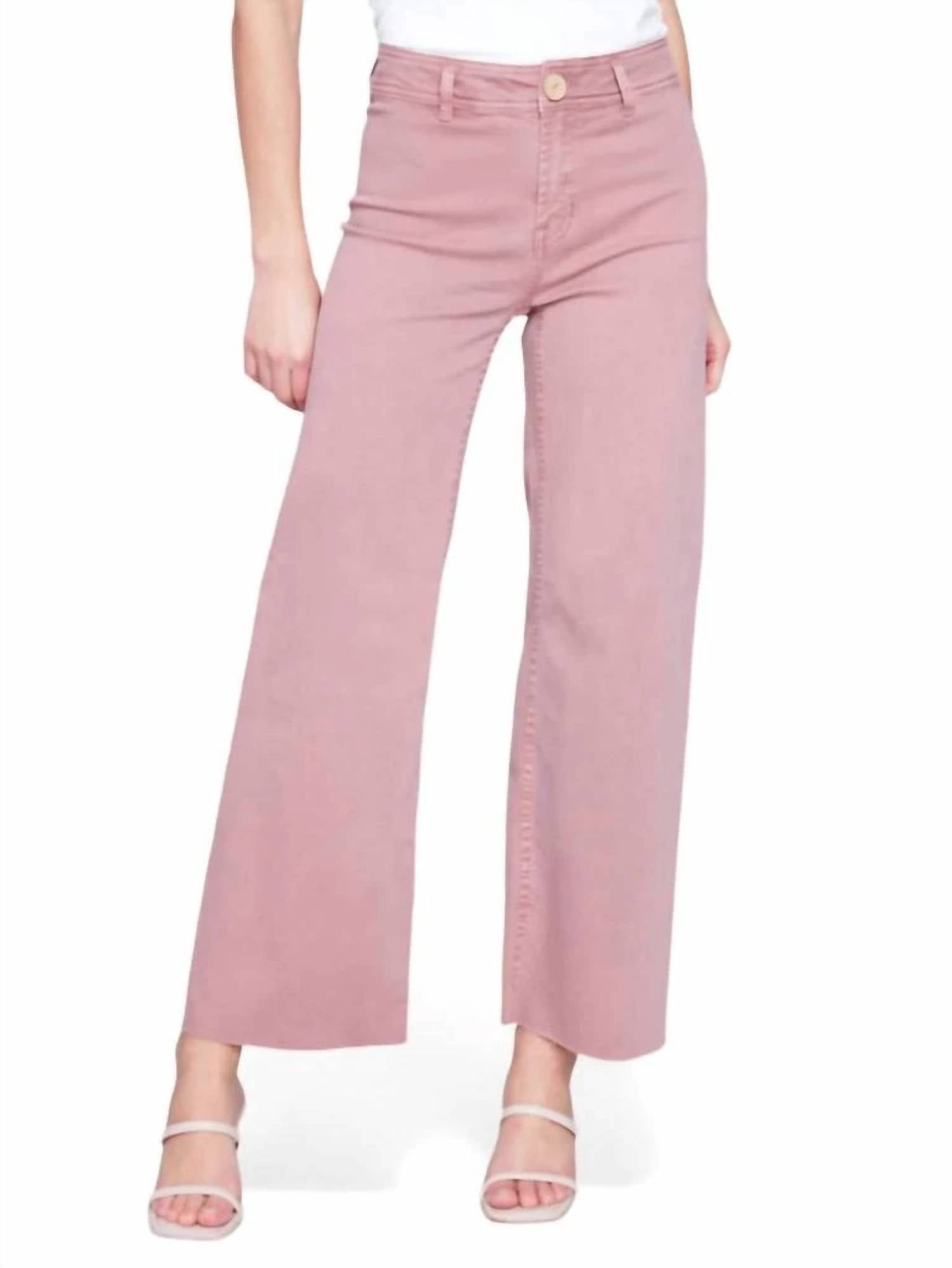 CHARLIE B Bay Harbor Wide Leg Pants in woodrose - women's pants - detail view