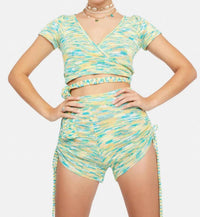 4Si3Nna - Kristina Wrap Crop Top