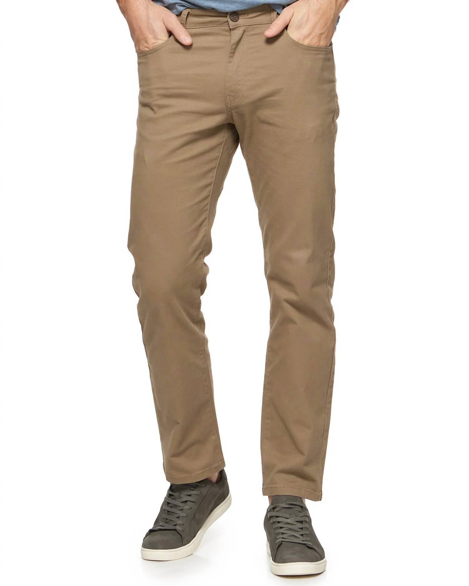 Flags & Anthem Mason Straight Chino Pant in bamboo khaki - men's pants