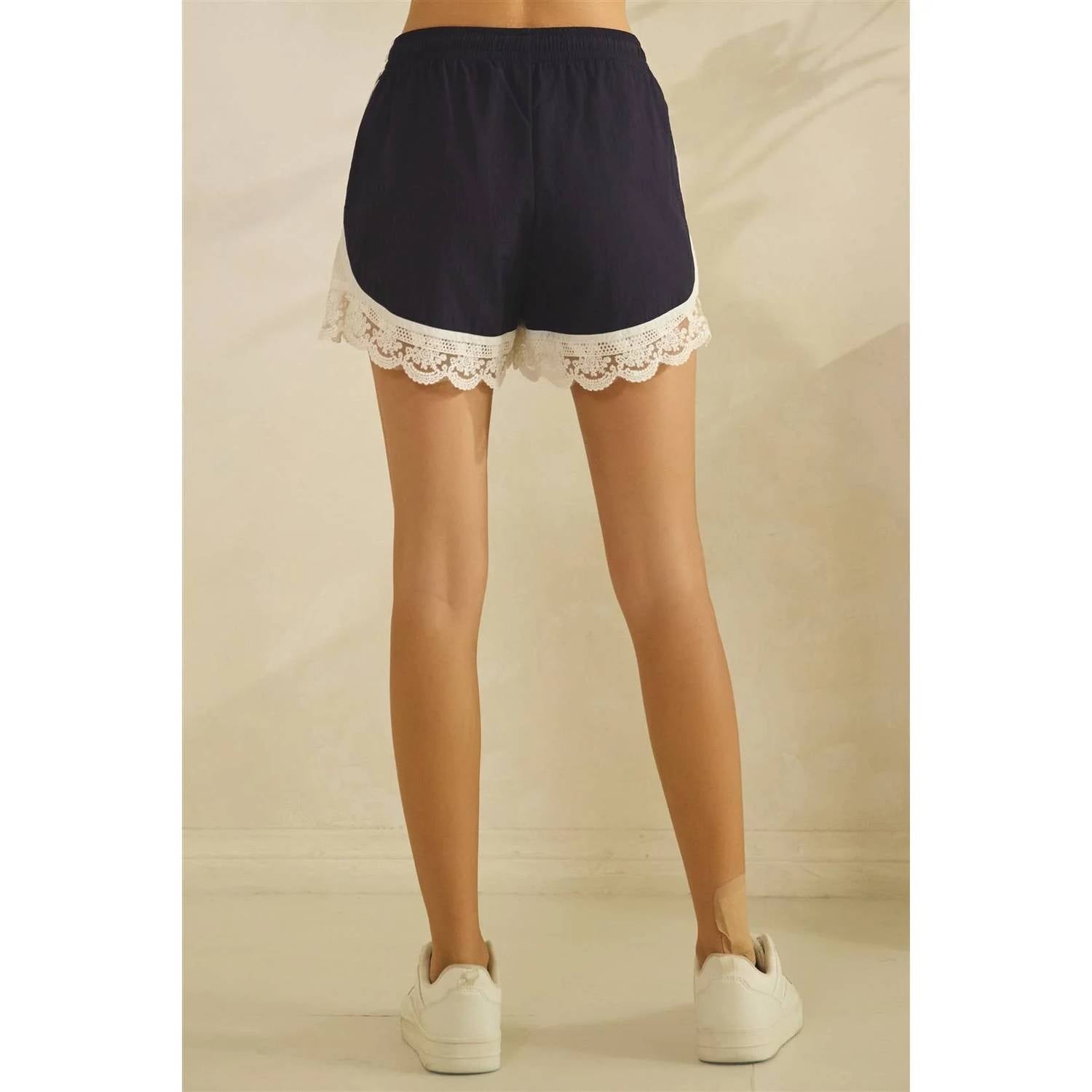 Veveret - Lace Detail Track Shorts