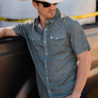 Raised By Coyotes - Men's Sidewinder Pearl Snap Shirt