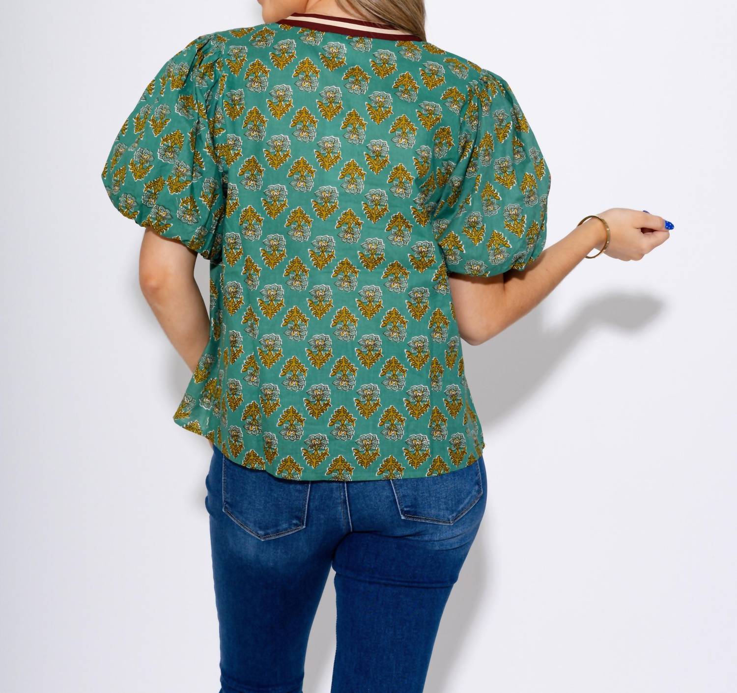 Thml - Floral Puff Sleeve Top