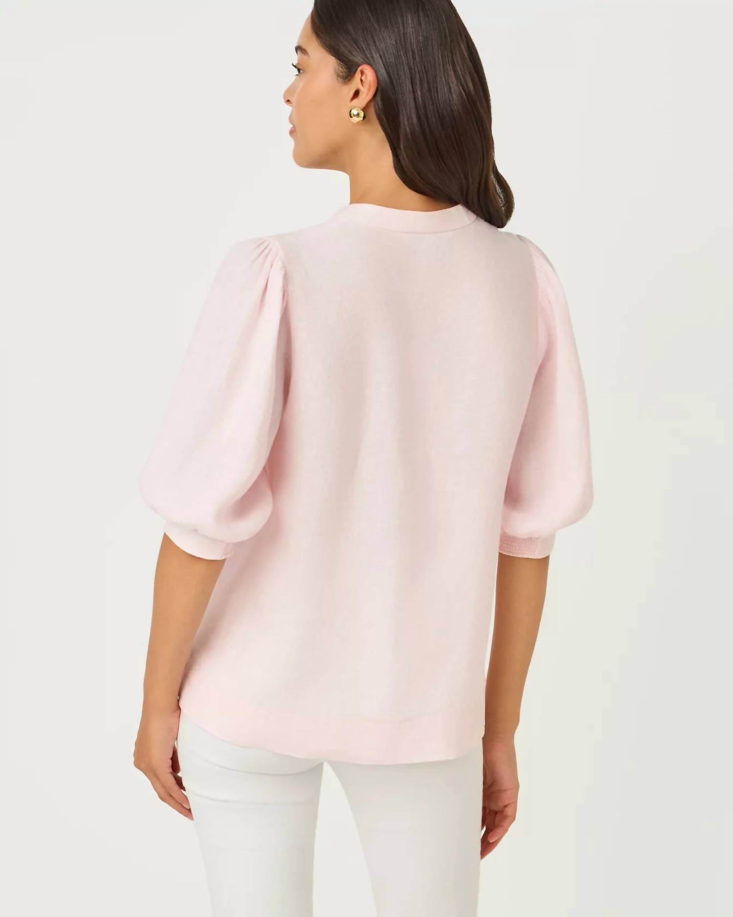 Lilly Pulitzer - Mialeigh Elbow Sleeve Linen Top