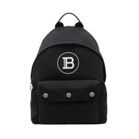 Balmain - Women's B-back Nylon White Logo Backpack