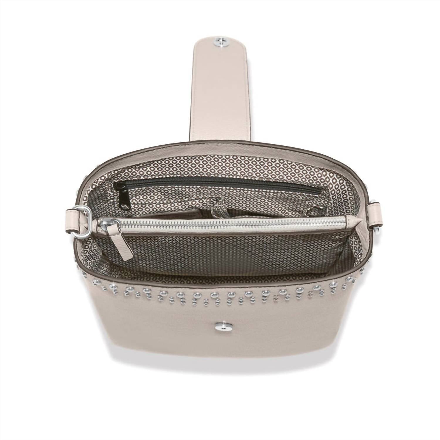 Brighton Women's Townsend Bucket Bag in moonstone - women's bag - detail view