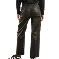 Sprwmn - Women's Leather Cropped Trousers