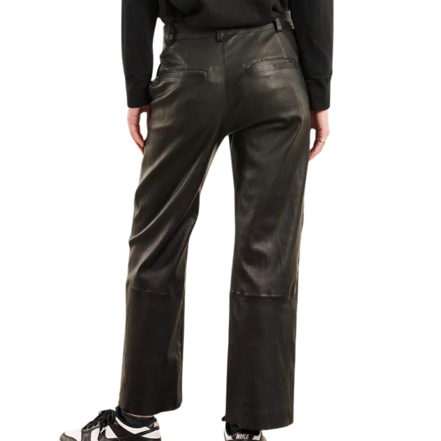 Sprwmn - Women's Leather Cropped Trousers
