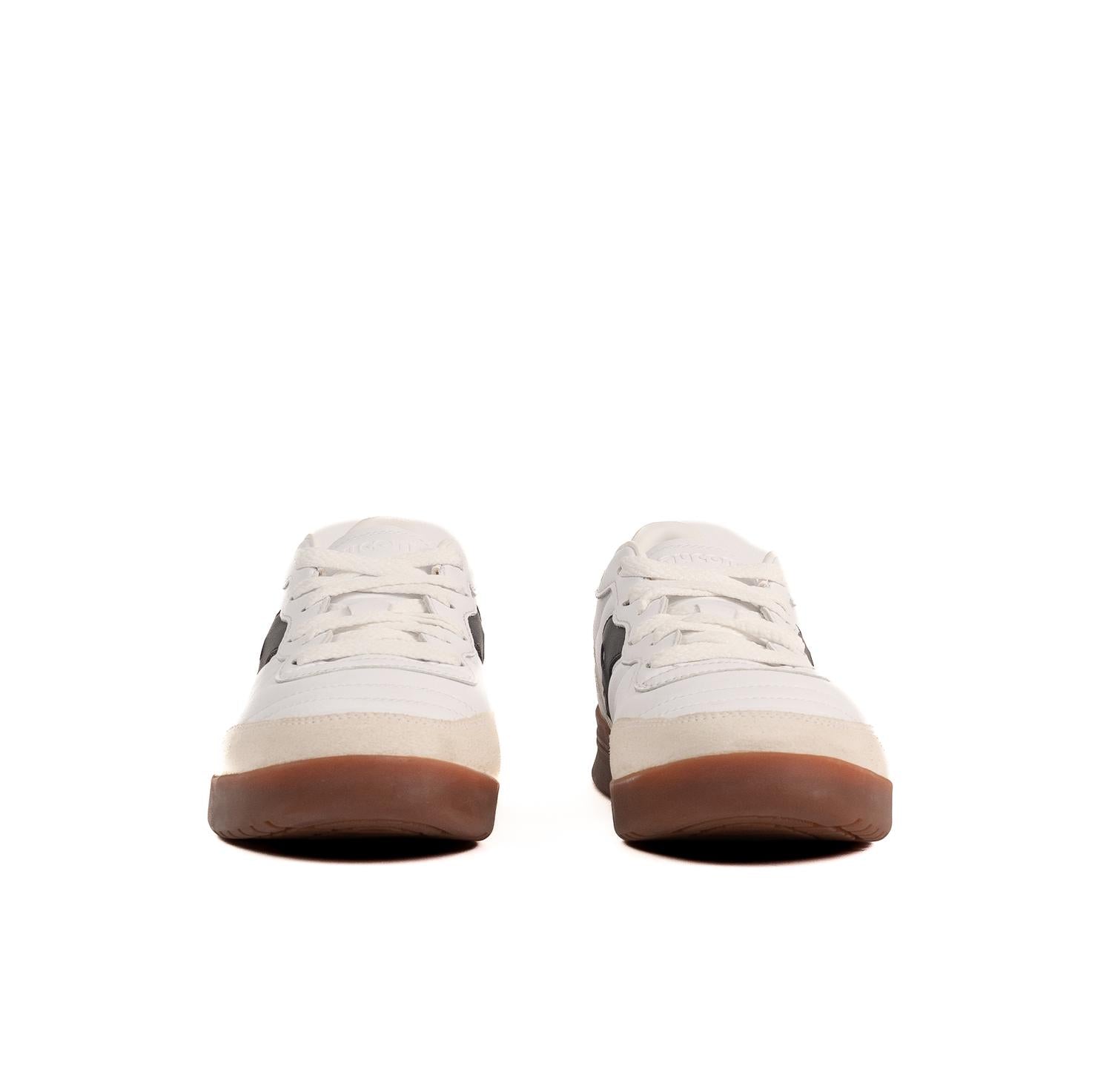 SAUCONY Men's 586i Leather Sneakers in white black - men's sneaker - alternate view