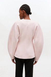 Ganni - Peacoat Wool Fitted Blazer
