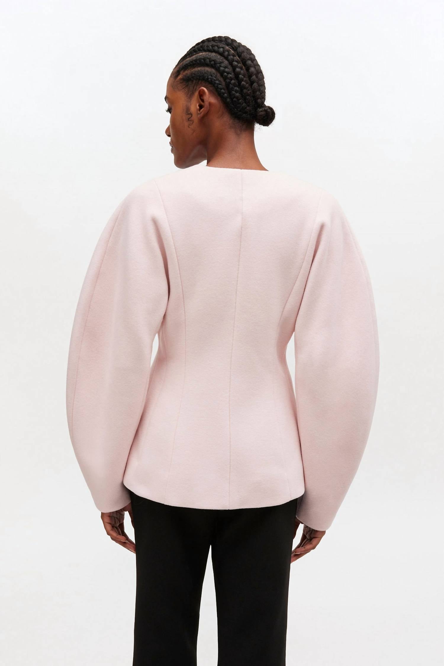 Ganni - Peacoat Wool Fitted Blazer