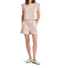 STEVE MADDEN Imelda High Waist Shorts in beige - women's shorts