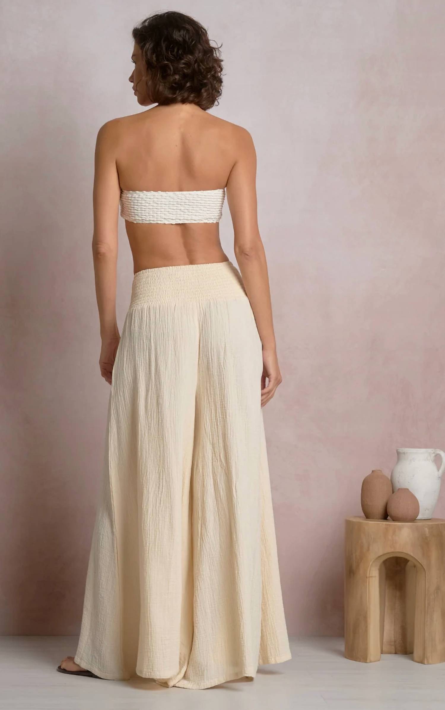 Elan - Palazzo Smocked Pants