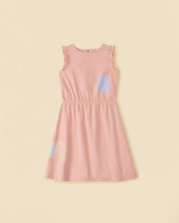 The Sunday Collective - Girl's Organic Open Back Patch Print Dress