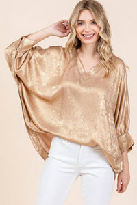 Jodifl - Golden V-neck Top