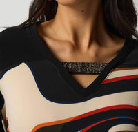 Joseph Ribkoff - Ronan Rhinestone V-neck Top