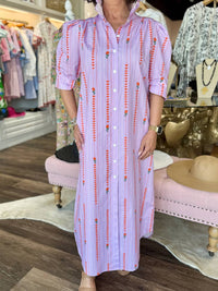 Adrienne - Nina Fleur Path Midi Shirt Dress