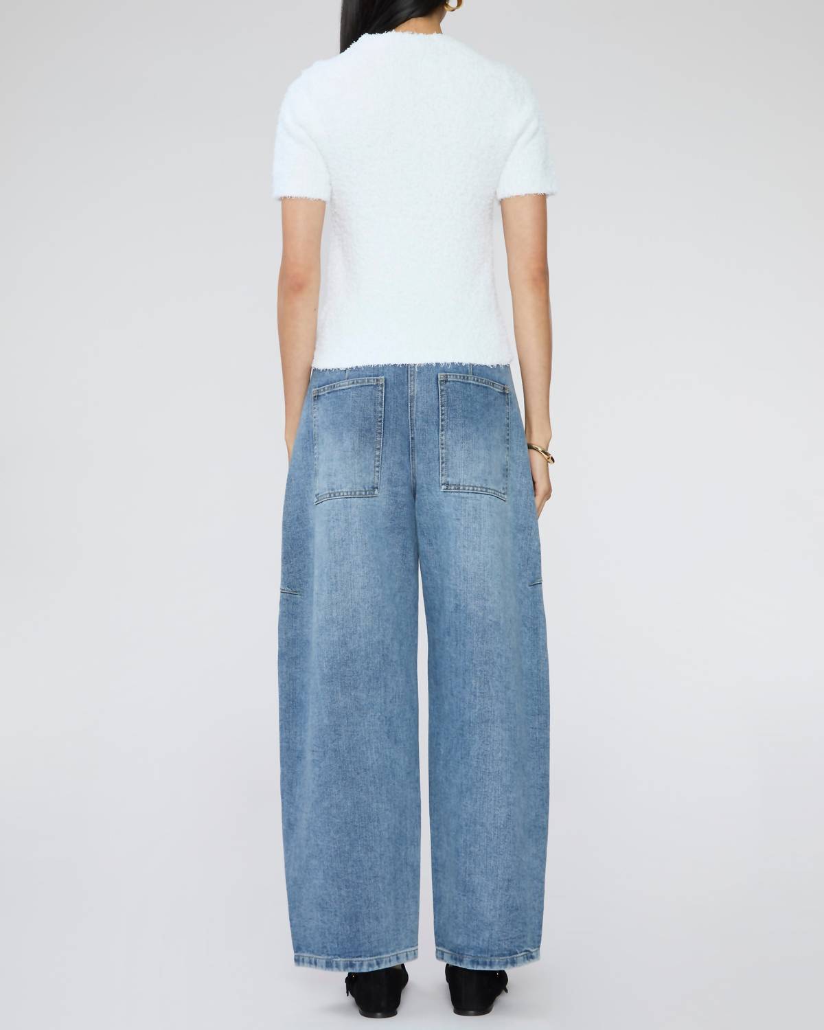 Tibi Serviette Baby Tee in white - women's t-shirt - alternate view