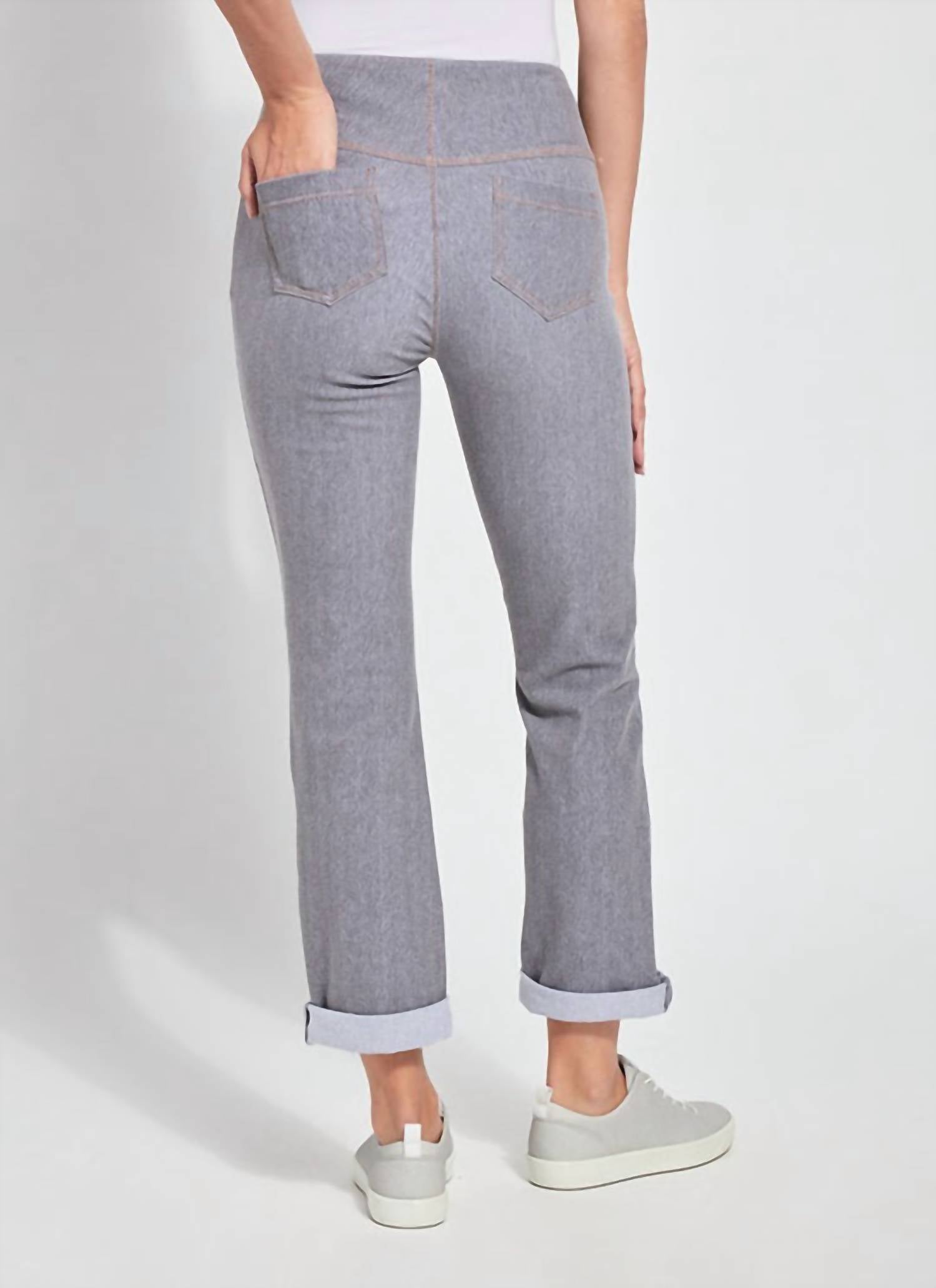 Lysse Boyfriend Leggings in uptown grey - women's pants - alternate view