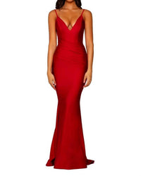 Portia&Scarlett - Long Spaghetti Strap Mermaid Prom Gown
