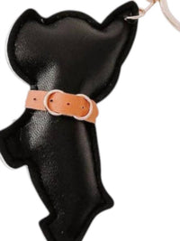 Pretty Simple Women's Scottie Puppy Vegan Leather Bag Charm in black - women's item