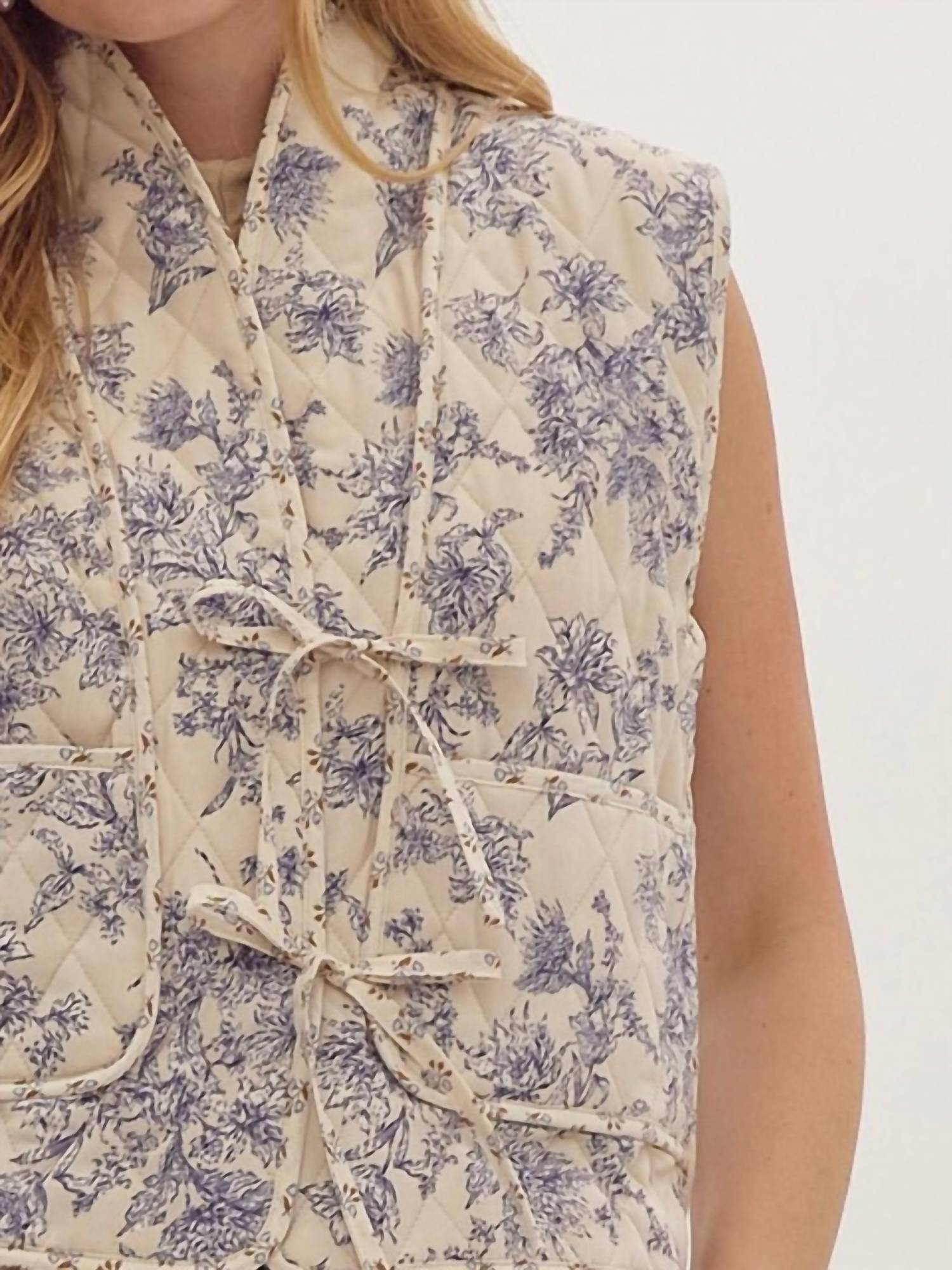 Entro - Floral Quilted Vest