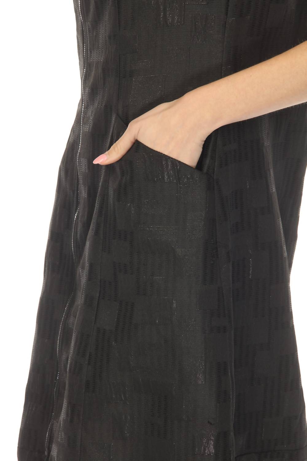 Joseph Ribkoff - Jacquard Zip Front Midi Dress