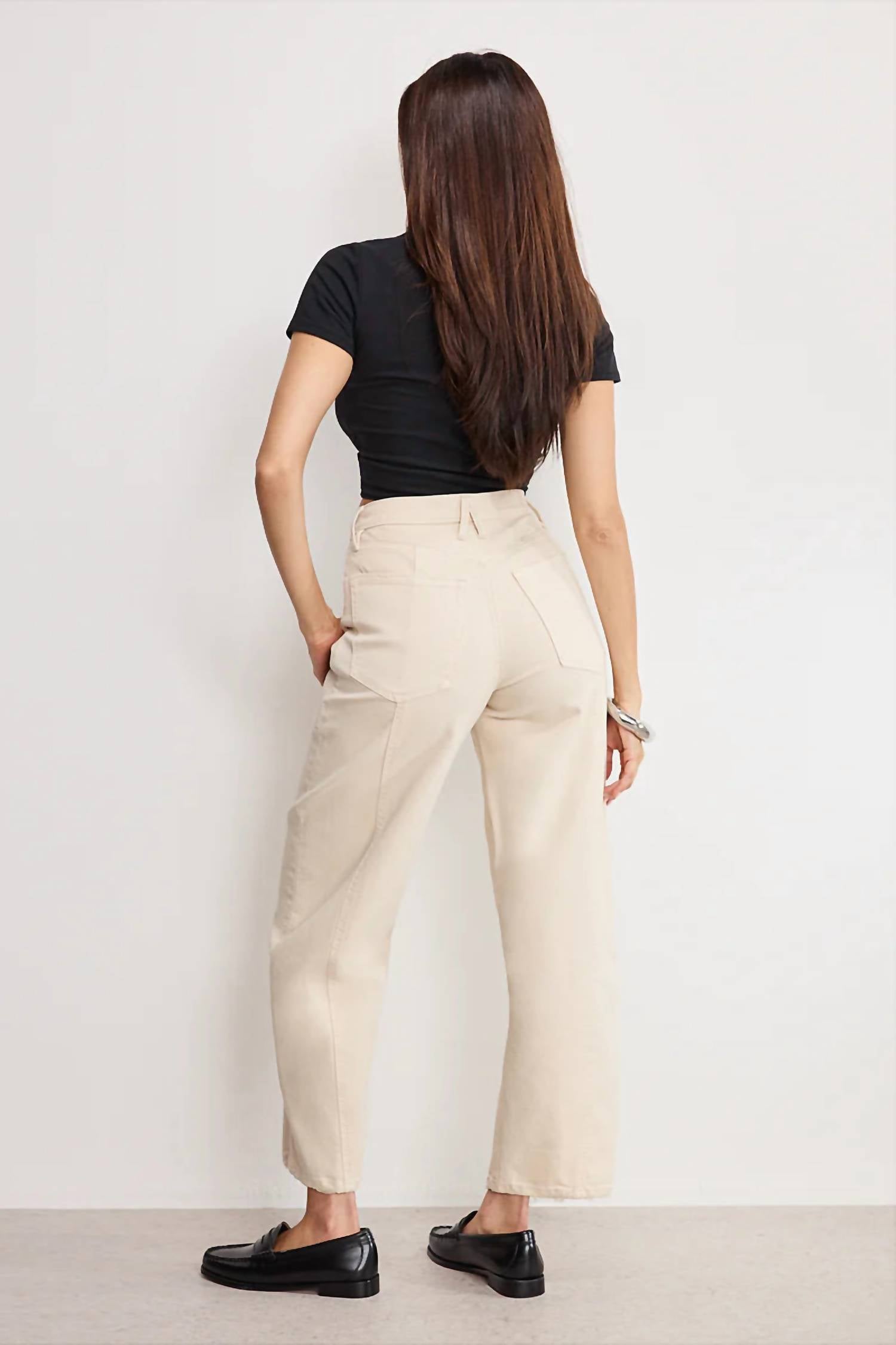Good American - CROPPED BARREL PANTS