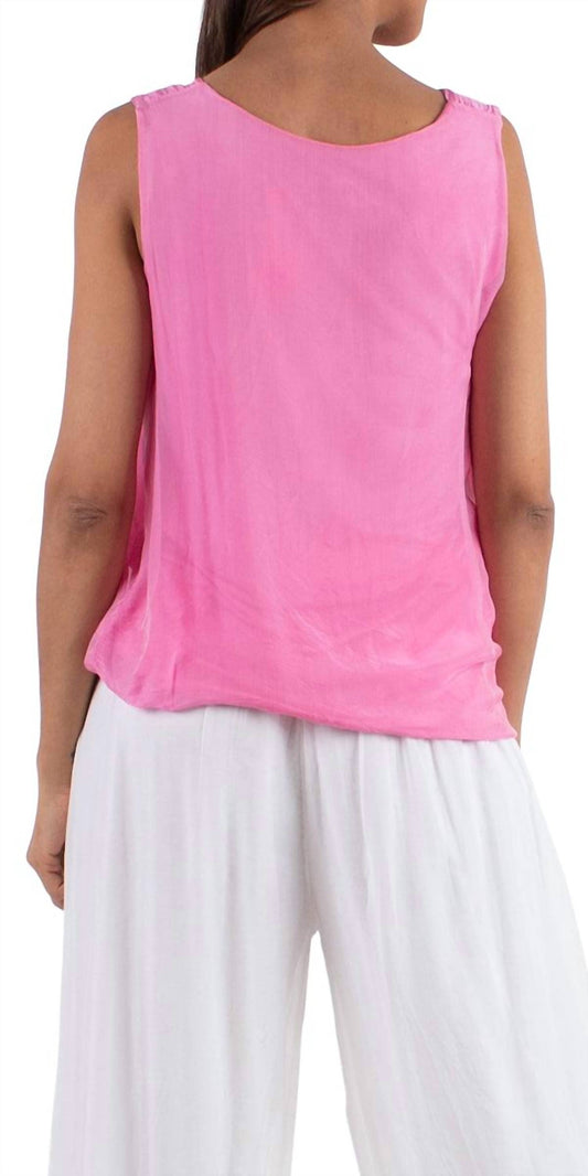 Gigi Moda - Paola Scoop Neck Silk Tank Top