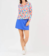 Mary Square - Half-zip Saratoga Cool Waters Pullover