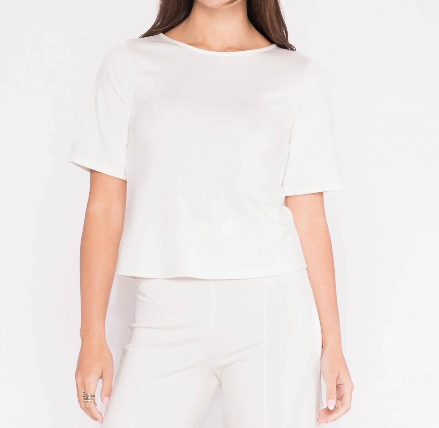 Ripley Rader - Ponte Knit Short Sleeve Top - Extended
