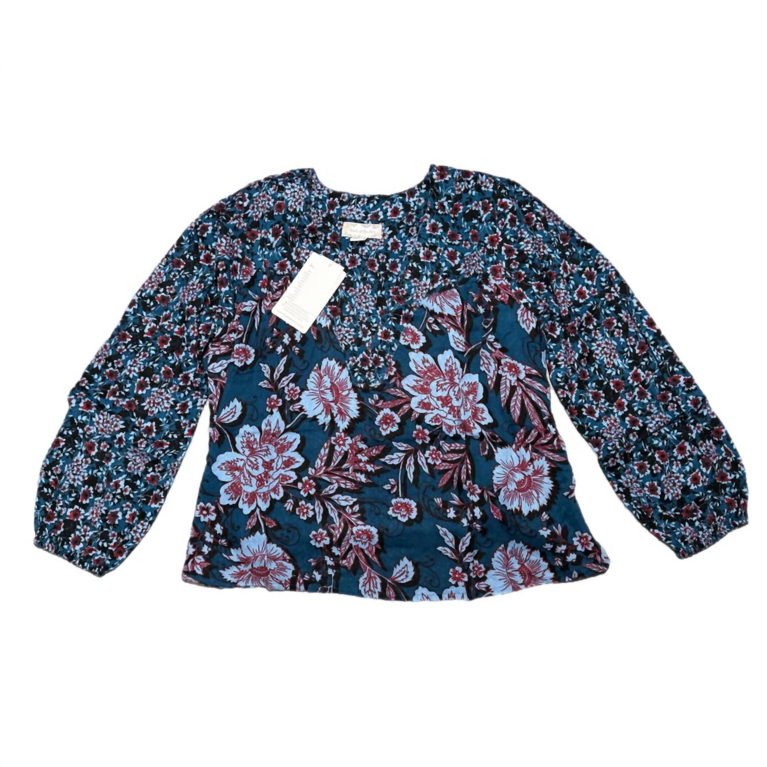 Band Of The Free - Josie Floral Print V-neck Blouse
