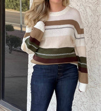 Miss Sparkling - Multi Striped Sweater
